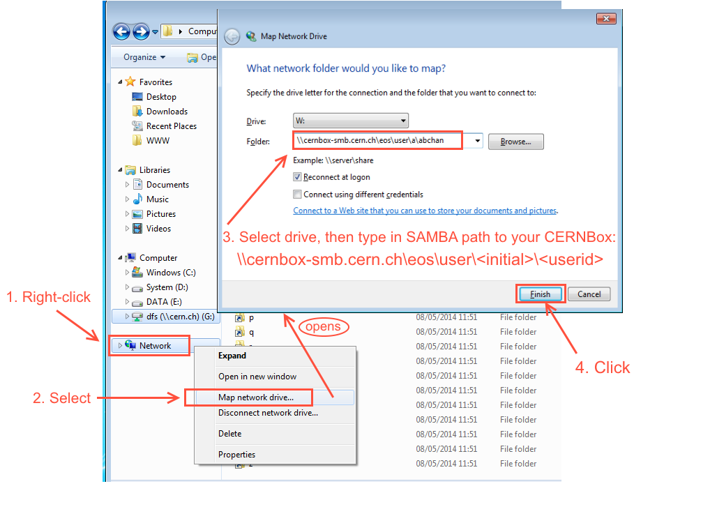 SAMBA mount as network drive