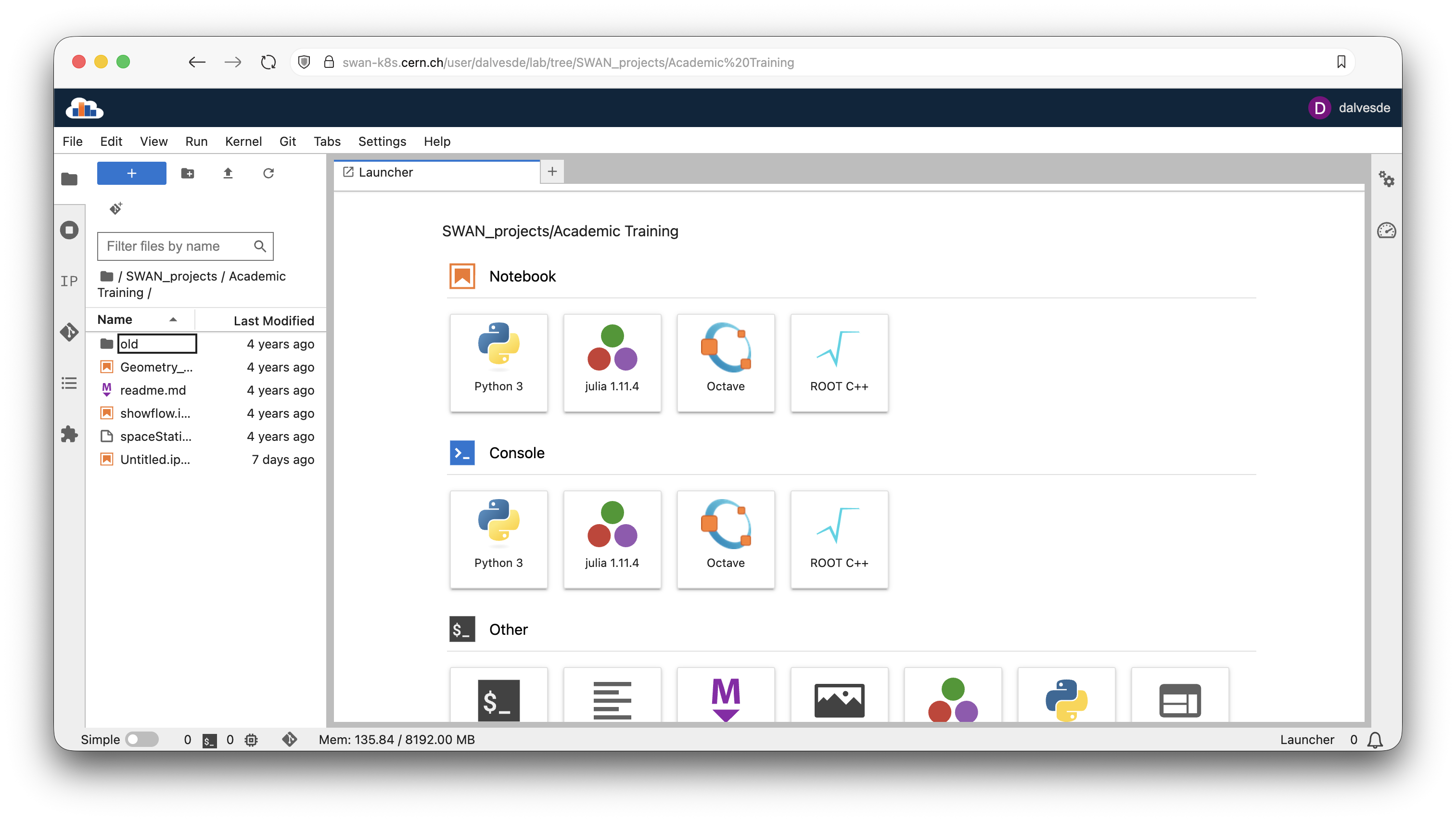 Jupyter notebooks at CERN
