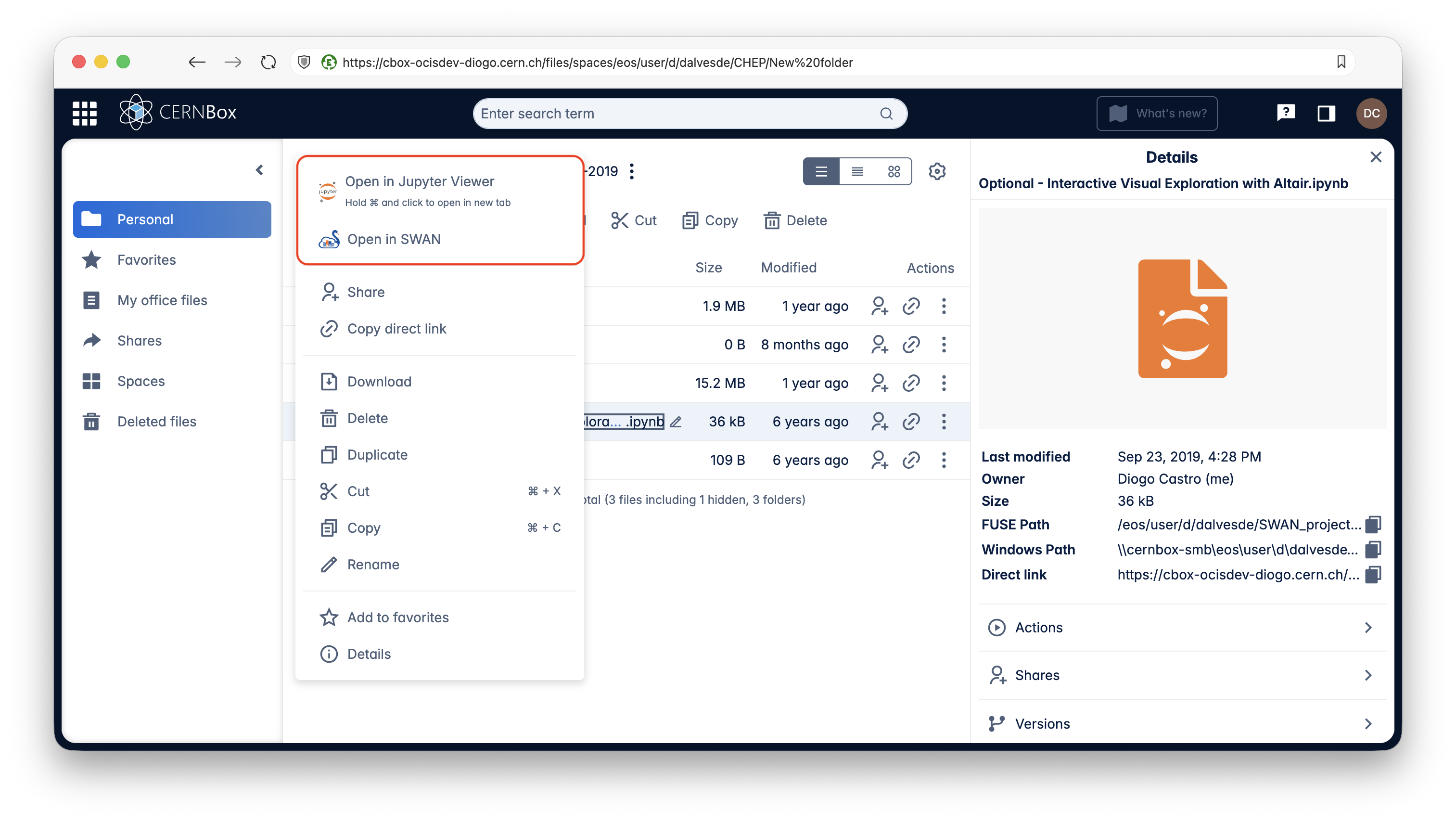 Open a file with different apps